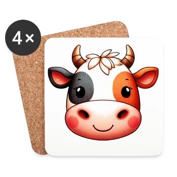 Cow - Coasters (set of 4) - white - Front
