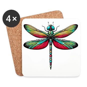 Dragonfly - Coasters (set of 4) - white - Front