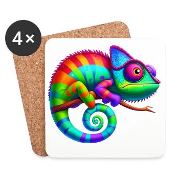 Chameleon - Coasters (set of 4) - white - Front