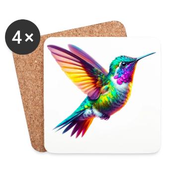 Colibri - Dessous de verre (lot de 4) - blanc - Devant