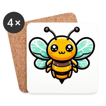 Bee - Coasters (set of 4) - white - Front