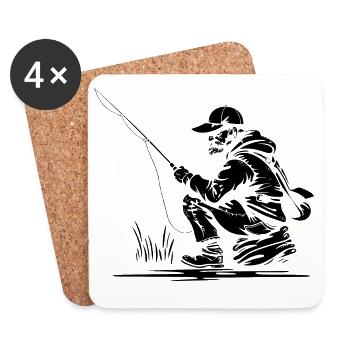 Angler - Coasters (set of 4) - white - Front