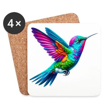 Hummingbird - Coasters (set of 4) - white - Front