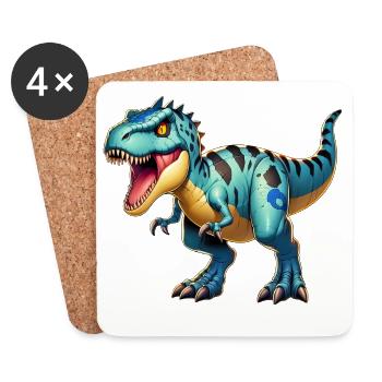 Dinosaur - Coasters (set of 4) - white - Front