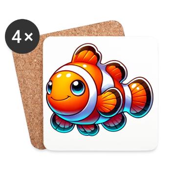 Clownfish - Coasters (set of 4) - white - Front