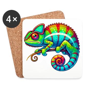 Chameleon - Coasters (set of 4) - white - Front