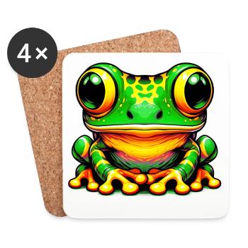 Frog - Coasters (set of 4) - white - Front