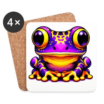 Frog - Coasters (set of 4) - white - Front