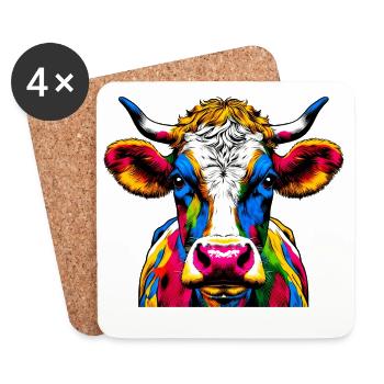 Cow - Coasters (set of 4) - white - Front