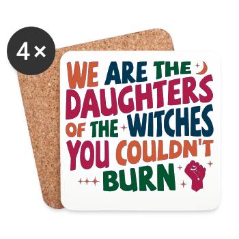 Nous sommes les filles des sorcières que tu n’as pas pu brûler - Dessous de verre (lot de 4) - blanc - Devant