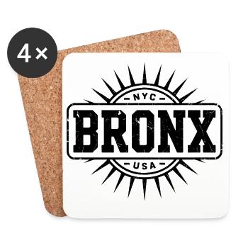 Bronx - New York Souvenir Design - Coasters (set of 4) - white - Front