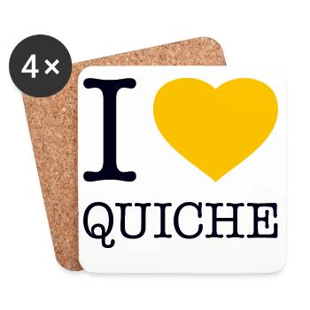I love Quiche - Coasters (set of 4) - white - Front