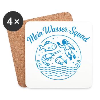 My water squad - Coasters (set of 4) - white - Front