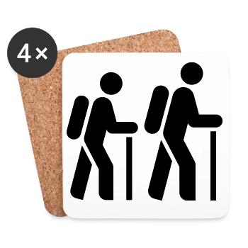 Hiker, Pilgrim, Tourist, Pilgrimage Route - Coasters (set of 4) - white - Front