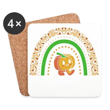 Enseignant Enseignant Thanksgiving Enseignant - Dessous de verre (lot de 4) - blanc - Devant