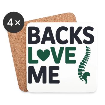 Chiropractor Bend Crack Sigh Of Relief Profession - Coasters (set of 4) - white - Front