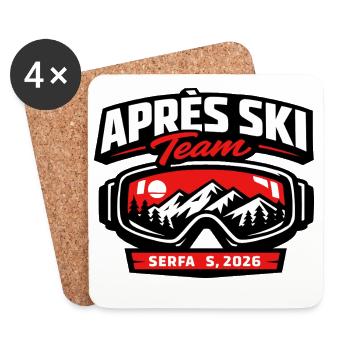 APRES SKI PARTY CREW - Funny Gift - Coasters (set of 4) - white - Front