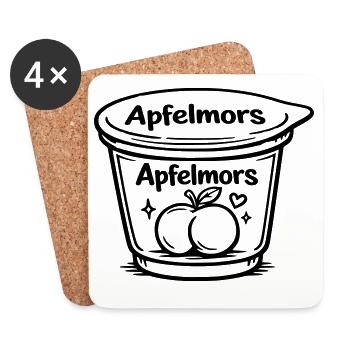 Apfelmus Apfel Mors - Untersetzer (4er-Set) - Weiß - Vorne