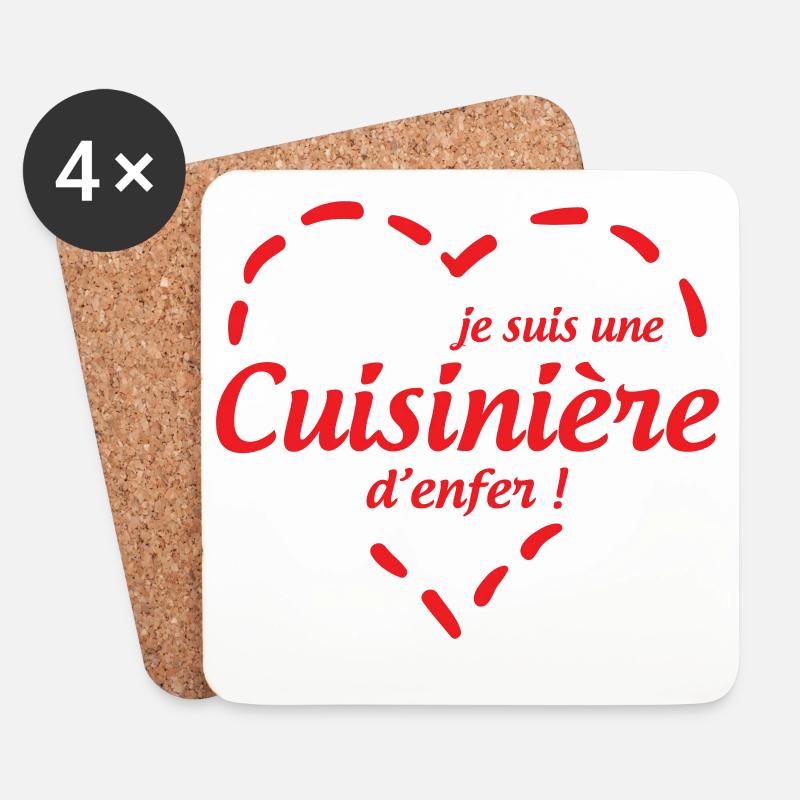 hellish cook - Coasters (set of 4) - white