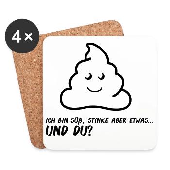 aa_spruch - Untersetzer (4er-Set) - Weiß - Vorne