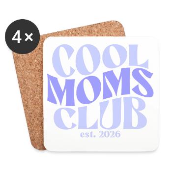 Cool Moms Club - Muttertag Mama Geschenk - Untersetzer (4er-Set) - Weiß - Vorne