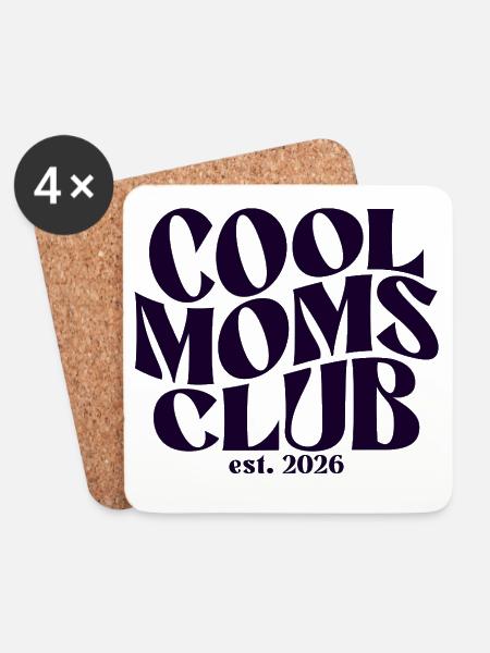 Mama 2026 Geschenk - Coole Mama Geschenkidee - Untersetzer (4er-Set) - Weiß