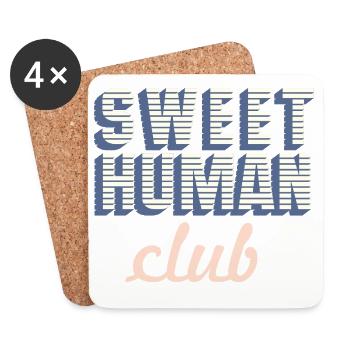 Sweet Human Club Logo - Coasters (set of 4) - white - Front