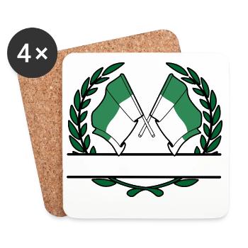Vlieland Laurel Custom – Island Edition - Untersetzer (4er-Set) - Weiß - Vorne