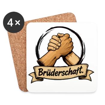Brüderschaft: Vereinte Hände - Untersetzer (4er-Set) - Weiß - Vorne