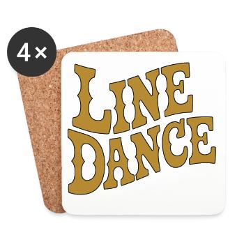 Line Dance Vibes - Coasters (set of 4) - white - Front