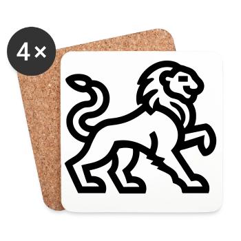 chimère - Dessous de verre (lot de 4) - blanc - Devant