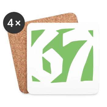 67 Minimal Streetwear Trend Design - Coasters (set of 4) - white - Front