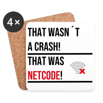 THAT WASNT A CRASH THAT WAS NETCODE V2 - Untersetzer (4er-Set) - Weiß - Vorne