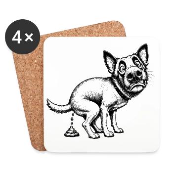 canine - Coasters (set of 4) - white - Front
