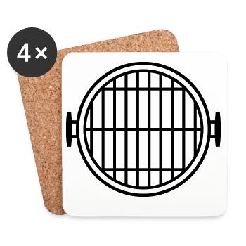 Grill - Untersetzer (4er-Set) - Weiß - Vorne