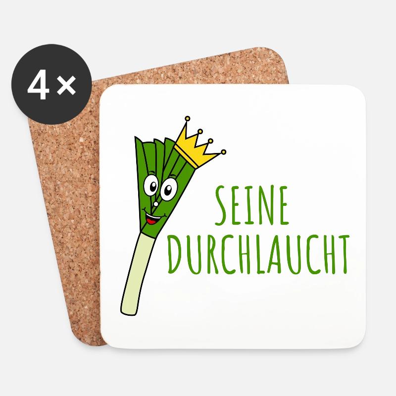 Lauch Seine Durchlaucht - Untersetzer (4er-Set) - Weiß