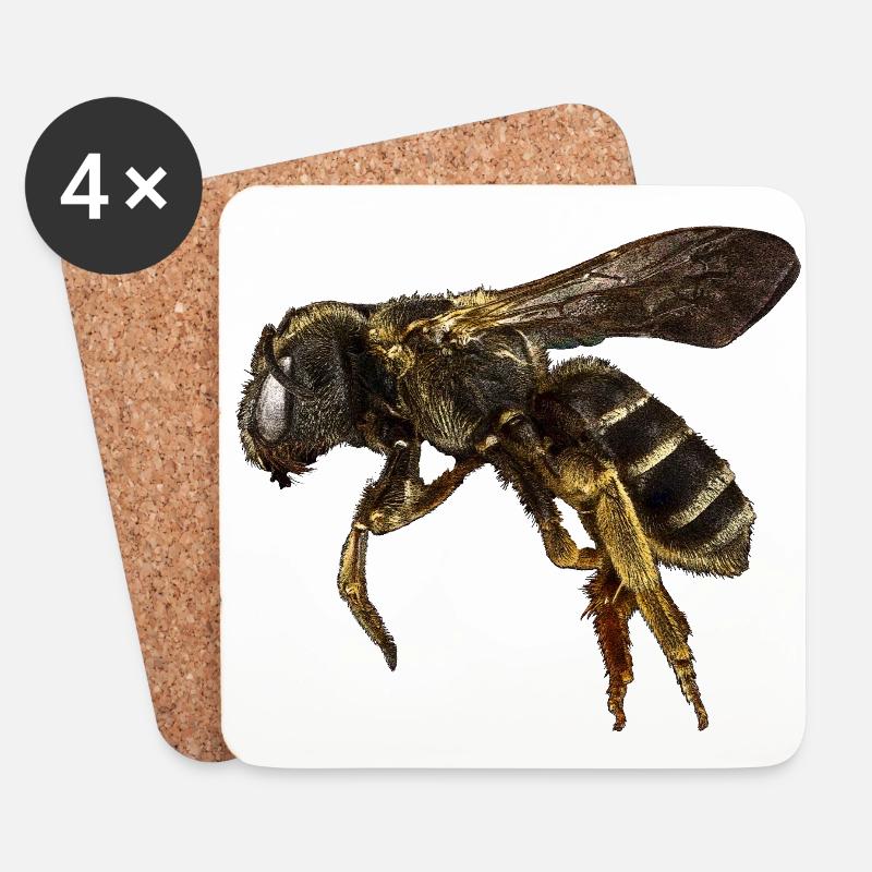 Biene apis mellifera Imker Geschenk Honig Vintage - Untersetzer (4er-Set) - Weiß