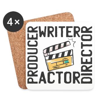 Film Director FilmProduktion - Coasters (set of 4) - white - Front