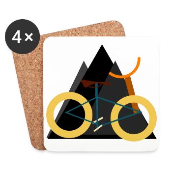 Retro wheel - Coasters (set of 4) - white - Front