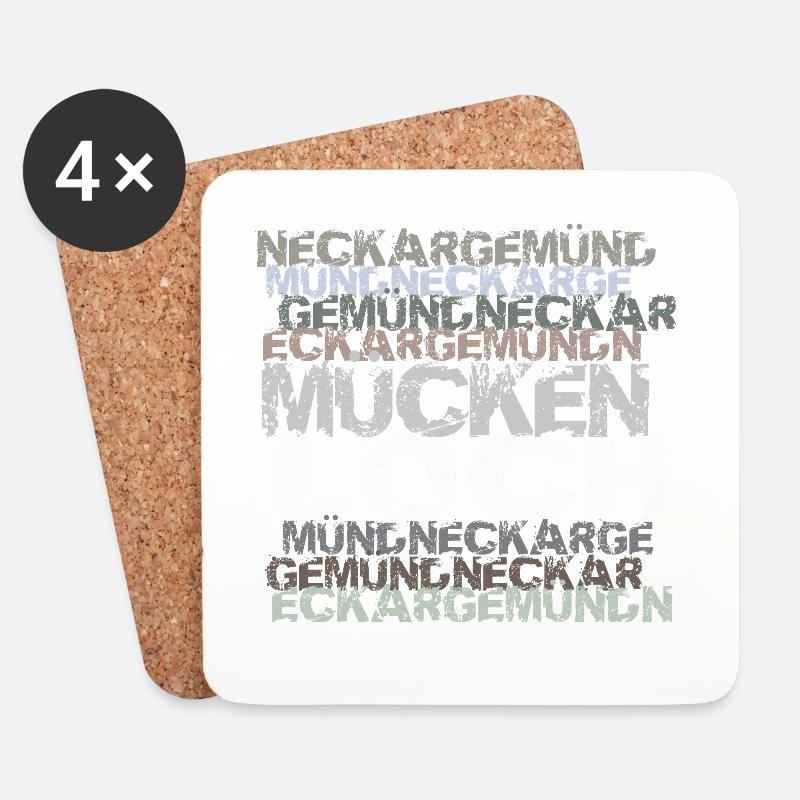 Neckargemünd - Mueckenloch - Untersetzer (4er-Set) - Weiß