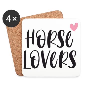 Horse Lovers Horse Riding Gift - Coasters (set of 4) - white - Front
