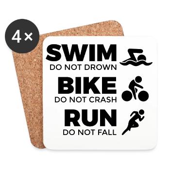 Quote Triathlete - Coasters (set of 4) - white - Front