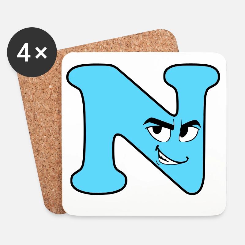N - Untersetzer (4er-Set) - Weiß
