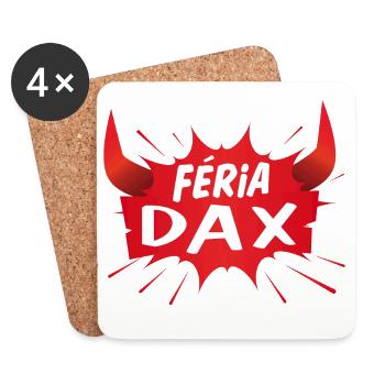 Féria de Dax ! Festayre, fêtes de Dax - Dessous de verre (lot de 4) - blanc - Devant