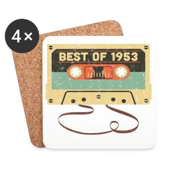 Best of 1953 70. Geburtstag Genial 70 Jahre alt - Untersetzer (4er-Set) - Weiß - Vorne