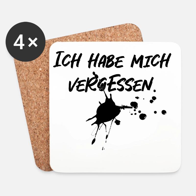 Ich habe mich vergessen - Untersetzer (4er-Set) - Weiß