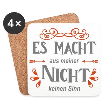 Politik Spruch - Untersetzer (4er-Set) - Weiß - Vorne