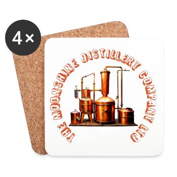 DIE MOONSHINE DESTILLERIE 2 - Untersetzer (4er-Set) - Weiß - Vorne