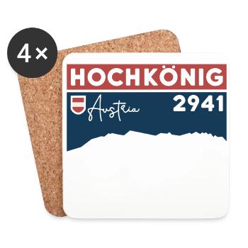 Hochkönig Hiking Hike Via ferrata Ski area - Coasters (set of 4) - white - Front