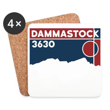 Souvenir de l’ascension du glacier Dammastock Voie normale - Dessous de verre (lot de 4) - blanc - Devant